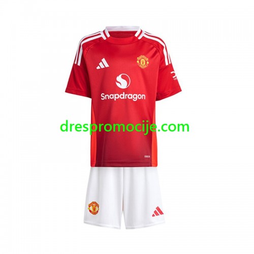 Manchester United Dres Dječji Domaći 2024/2025 Kratkih Rukava Manchester United Dres Dječji Domaći 2024/2025 Kratkih Rukava